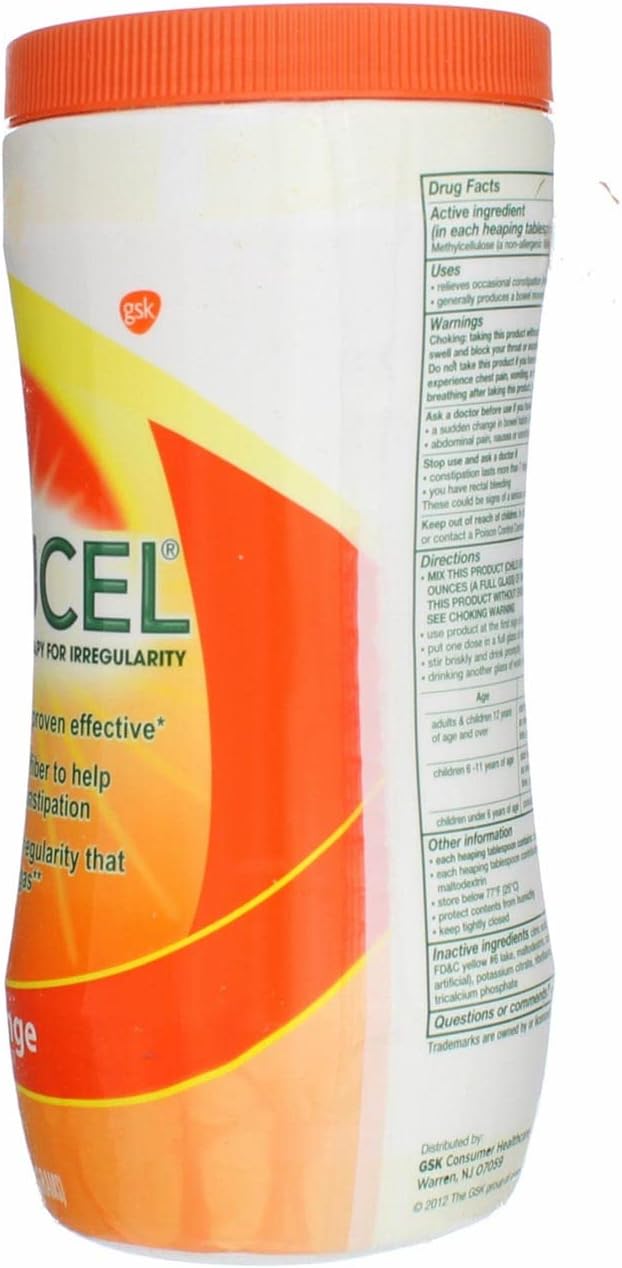 Citrucel Powder Orange Flavor Fiber Therapy 30 ounce 3)