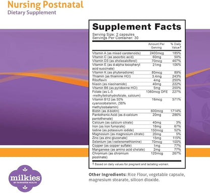Milkies Fairhaven Health Nursing Postnatal Vegetarian 1 Month