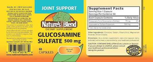 NAT B GLUCOSAMINE SULF CP 500MG60