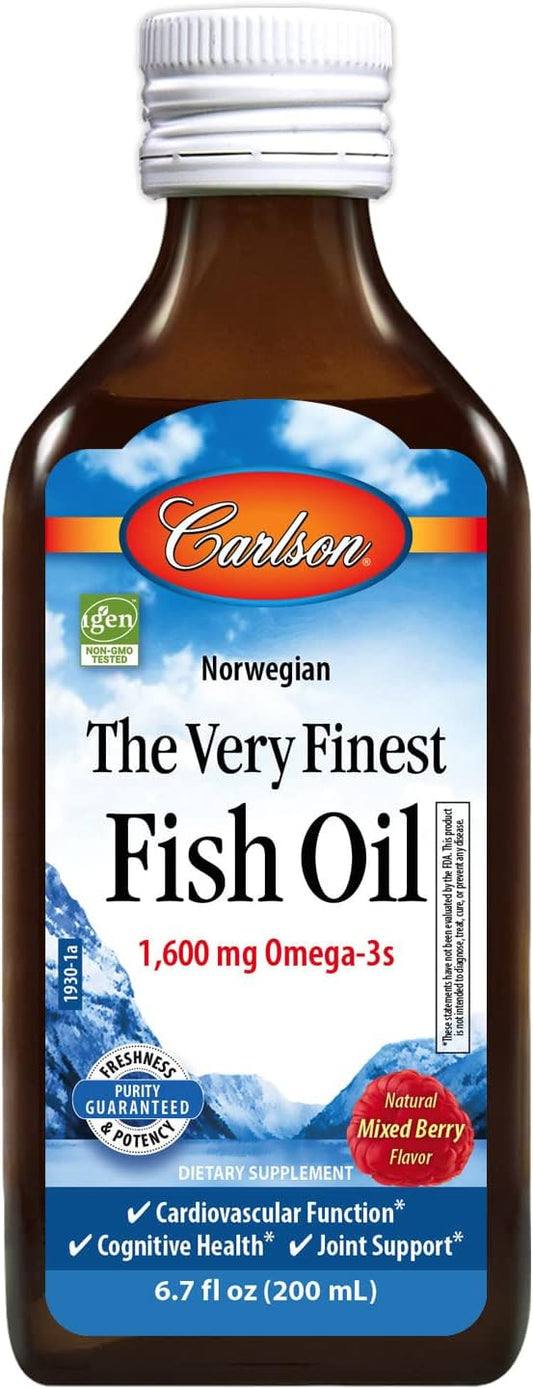 Carlson - The Very Finest Fish 1600 mg Omega-3s, Liquid 200 mL (6.7 Fl