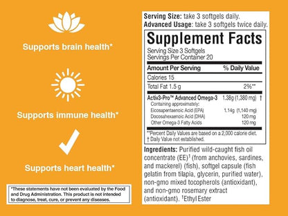 7010MD Advanced Omega-3 Formula, 92% Omega-3 1140 mg 60 Count
