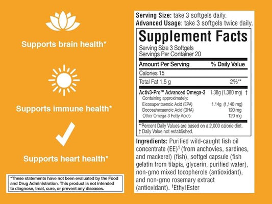 7010MD Advanced Omega-3 Formula, 92% Omega-3 1140 mg 60 Count