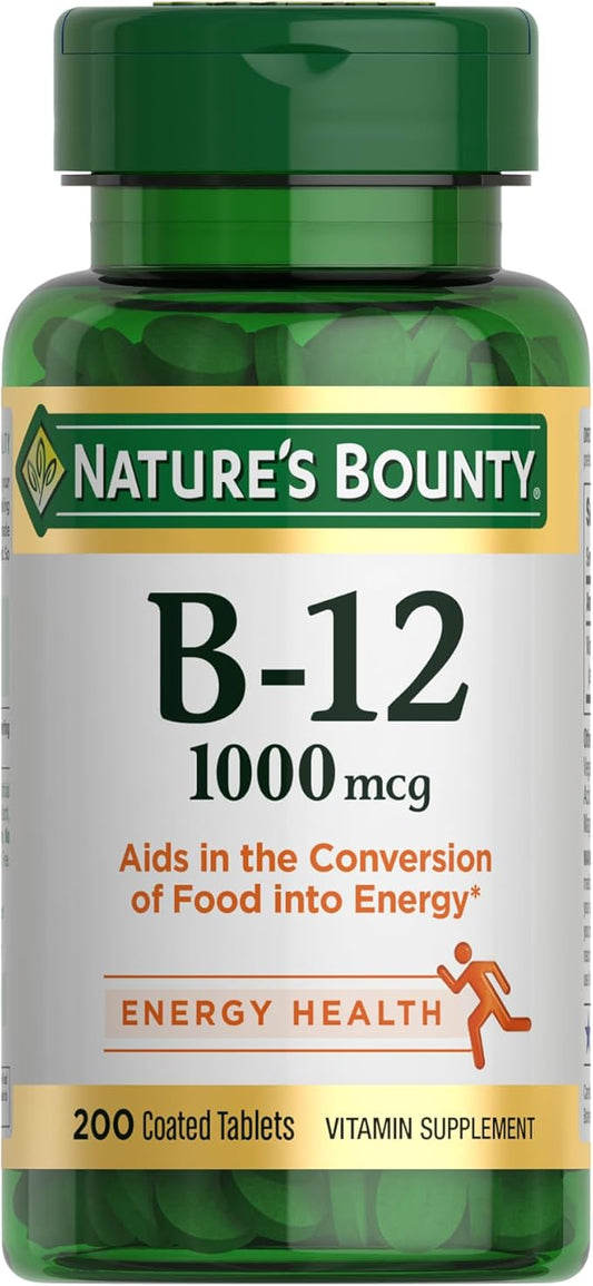Nature's Bounty Vitamin B12, Supports Energy 1000mcg, 200 200 Ct
