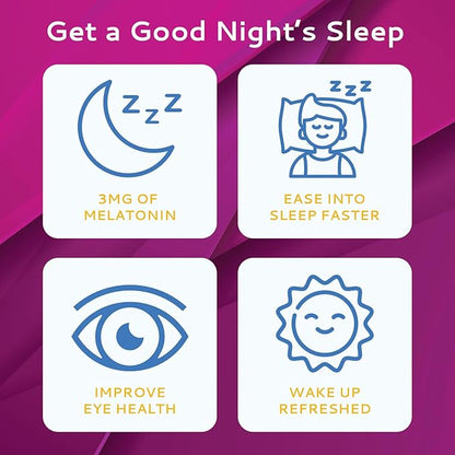 100 Oral Sleep Strips | Quick-Dissolving 3mg Melatonin Strips | Works Faster Than Gummies | Relaxation Sleep Supplements for Adults | The Ultimate Sleeping Aid for Better Sleep and Eye Health