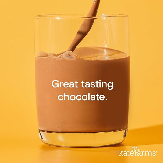 KATE FARMS Organic Nutrition Shake, Chocolate, 16g Protein, 27 Vitamins 11 oz (12 Pack)