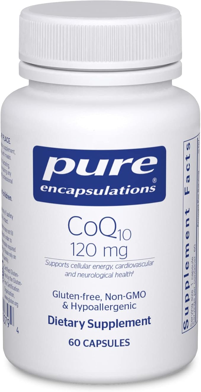 Pure Encapsulations CoQ10 120 mg Q10 Supplement 60 Capsules