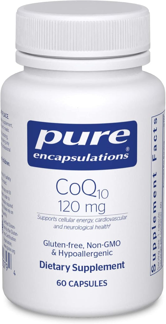 Pure Encapsulations CoQ10 120 mg Q10 Supplement 60 Capsules