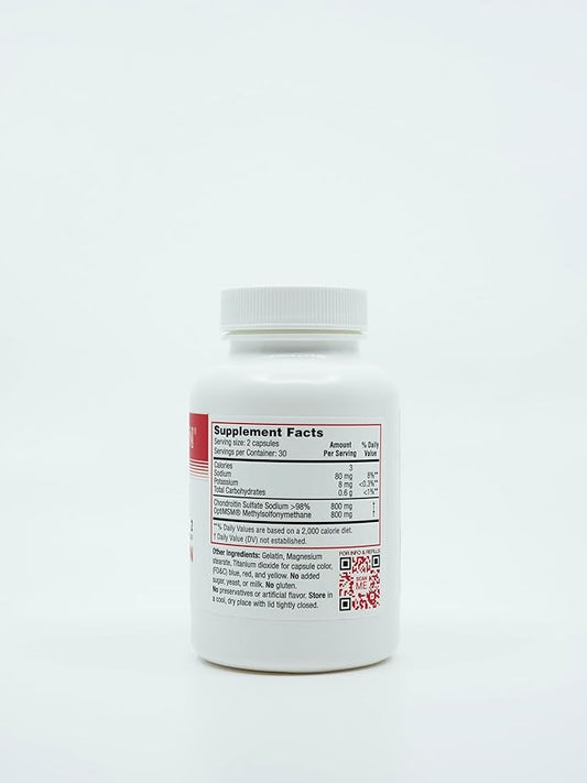 Synutra's 800 mg OptiMSM & 800 60 Capsules 30-Day Servings-2 Servings-2 Capsules