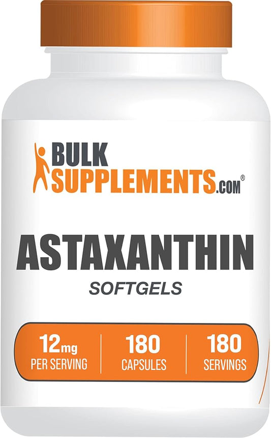 BulkSupplements.com Astaxanthin 12mg 180 Softgels 1 Astaxanthin (180 Softgels)