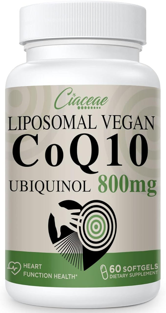 Liposomal CoQ10 800mg Ubiquinol Softgel, Max Q10, Ubiquinol CoQ10 Supplement CoQ10 800mg, 800mg, 60 60 Vegan