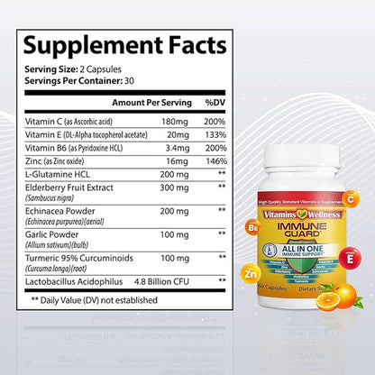 '-10 in 1- Made in USA B6, Turmeric, 60 Count/1 Count/1 Month