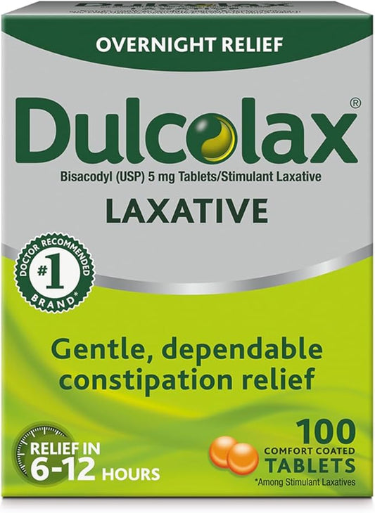 Dulcolax Stimulant Laxative Tablets (100 Count) 5mg & (50ct) Gentle 100mg