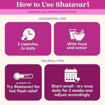 ORGANIC INDIA Shatavari Capsules - Herbal Supplement, Supports Hormonal Balance, Immune System Support, Vegan, Gluten-Free, USDA Organic, Supports Reproductive Health - 180 Capsules