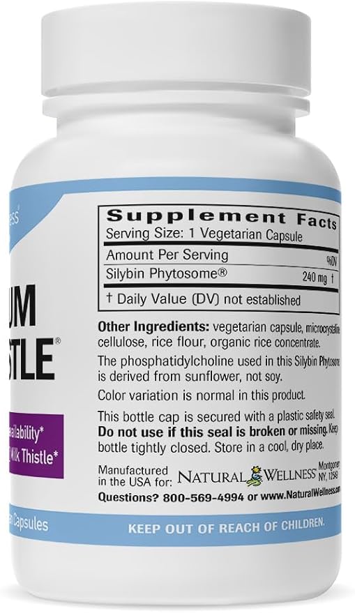 Natural Wellness Maximum Milk Thistle Liver Detox 90 Capsules,