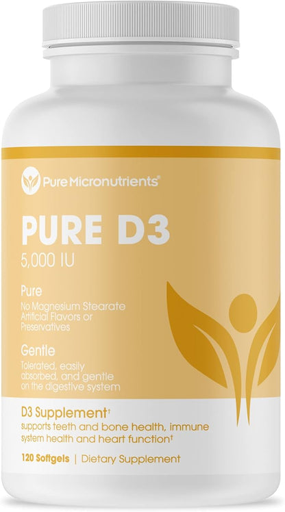 Pure Micronutrients Pure D3 – Vitamin D3 5000 5000 IU, 90 Mini