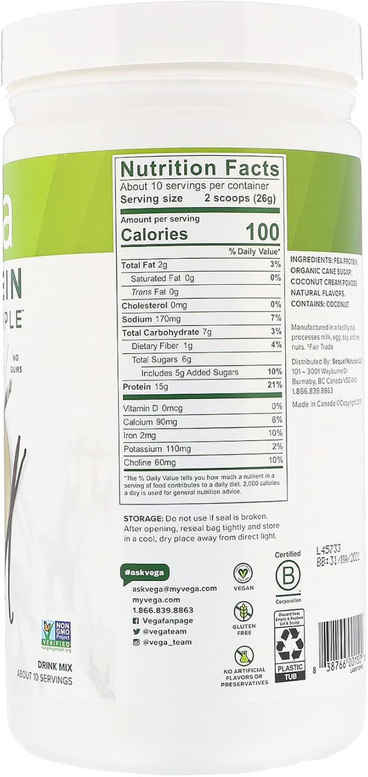 Vega Protein Made Simple Protein Powder, Vanilla 9.2 oz