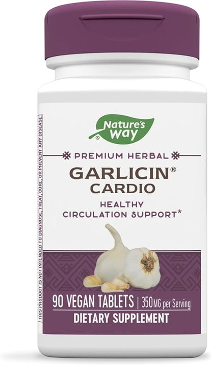 Nature’s Way Garlicin Cardio Premium Herbal 350 mg 90 Tablets