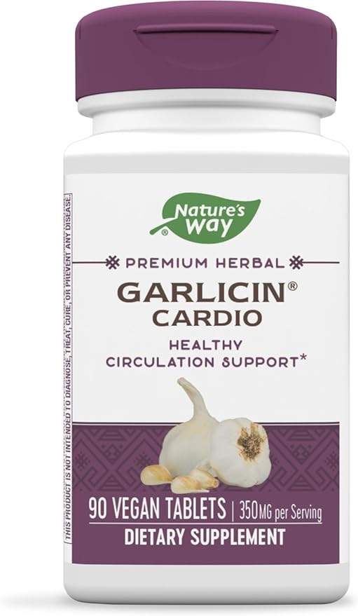 Nature’s Way Garlicin Cardio Premium Herbal 350 mg 90 Tablets