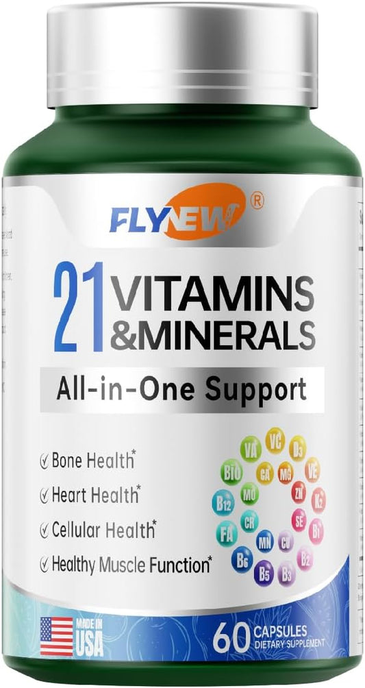 21 Vitamins &Minerals All-in-One Support, Vitamin d3 k2, k2, Vitamin USA-60 Capsules