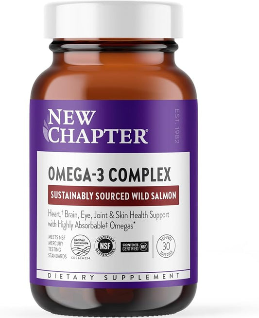New Chapter Omega-3 Complex, Fish Oil 30 Count