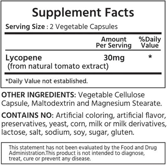 Natural Lycopene 30 mg 120 Vegetable