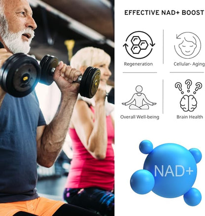 NAD Supplement 1000mg - Pure NAD Supplement for Anti-Aging, Highest Potency NAD+ Supplement for Women and Men, 60 Capsules