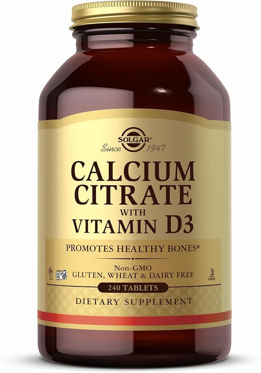 Solgar Calcium Citrate with Vitamin D3-240 Tablets 60 Servings
