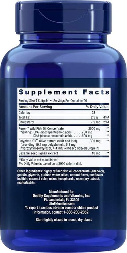Life Extension Super Omega-3 360 Softgels 2), Easy Omega3 Fish