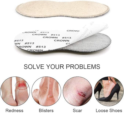 Dr.Foot Heel Grips for Men and 2pairs+ Extra 1pair (Beige)
