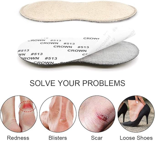 Dr.Foot Heel Grips for Men and 2pairs+ Extra 1pair (Beige)