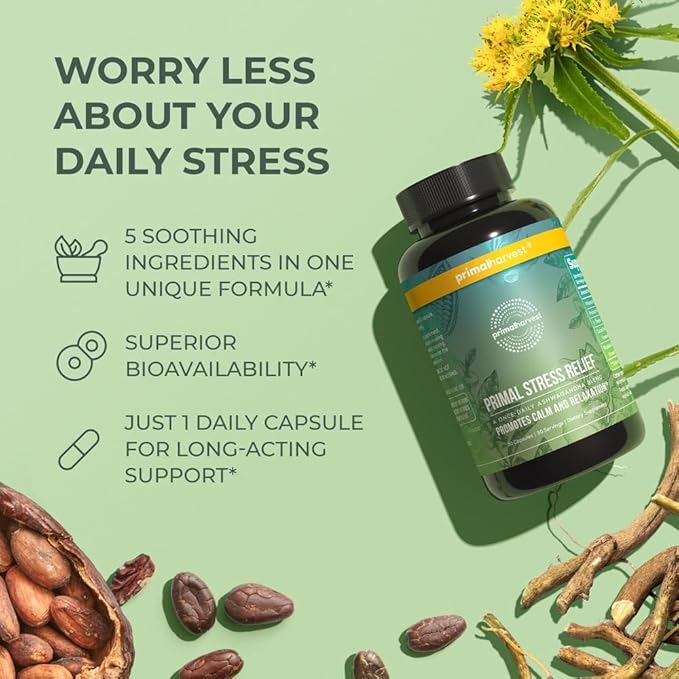 Primal Harvest Stress Relief Supplement 30 Capsules