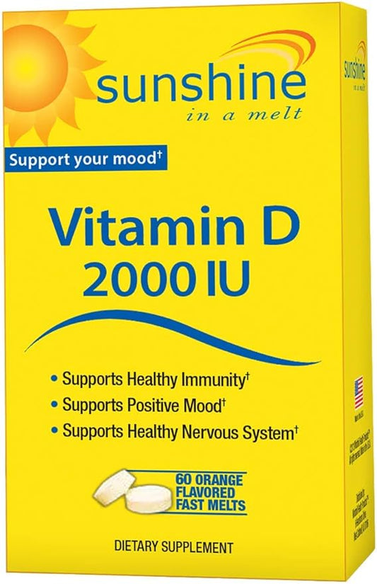 Sunshine Vitamin D 2,000 IU Quick 60 Servings