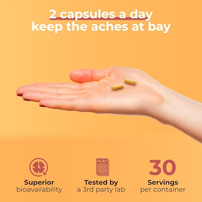 Inflame Shield | Turmeric Supplement for Inflammation Support with Ginger, Bioperine, & Bromelain | Joint Support | 180 Capsules for Men and Women