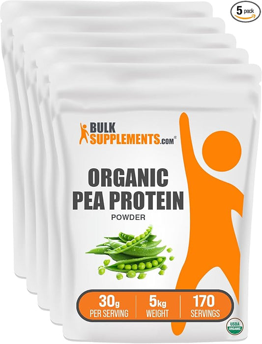 BulkSupplements.com Pea Protein Isolate Powder 21g of 30g per 5kg (11 (11 lbs), 5