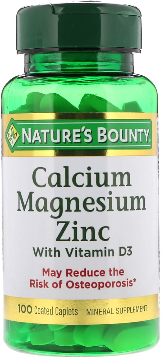 Nature's Bounty Calcium Magnesium & Zinc 100 Count