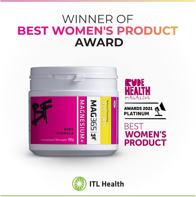 MAG365 Magnesium | ITL Health | B6, D3, D3, K2 K2 | 180g Powder