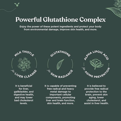 Pure Glutathione Supplement 500 mg GSH 30 Veg