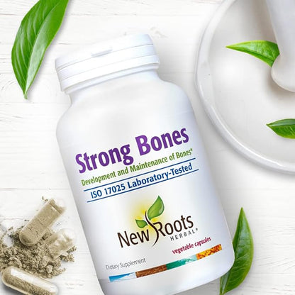 NEW ROOTS HERBAL Strong Bones D3, VIT K2 (MK-7) (MK-7) - (360 Veg