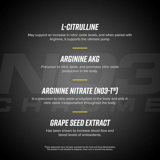 Cellucor NO3 Chrome Nitric Oxide Supplements with Arginine Nitrate for Muscle Pump & Blood Flow, 90 Capsules, G4
