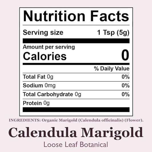 Organic Positively Botanicals Company, Calendula, Loose 16 Ounce