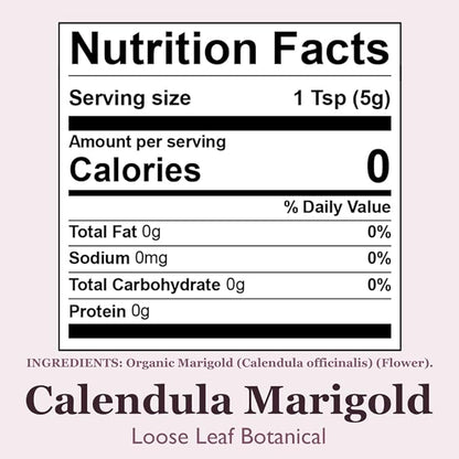 Organic Positively Botanicals Company, Calendula, Loose 16 Ounce
