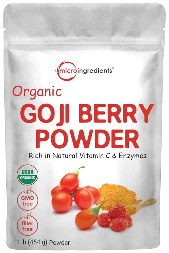 Organic Goji Powder, 16 Ounces 100% Natural