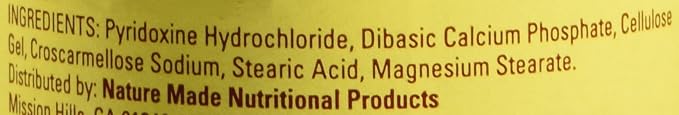 Nature Made Vitamin B-6 100 Mg, 100-Count (Pack 2)