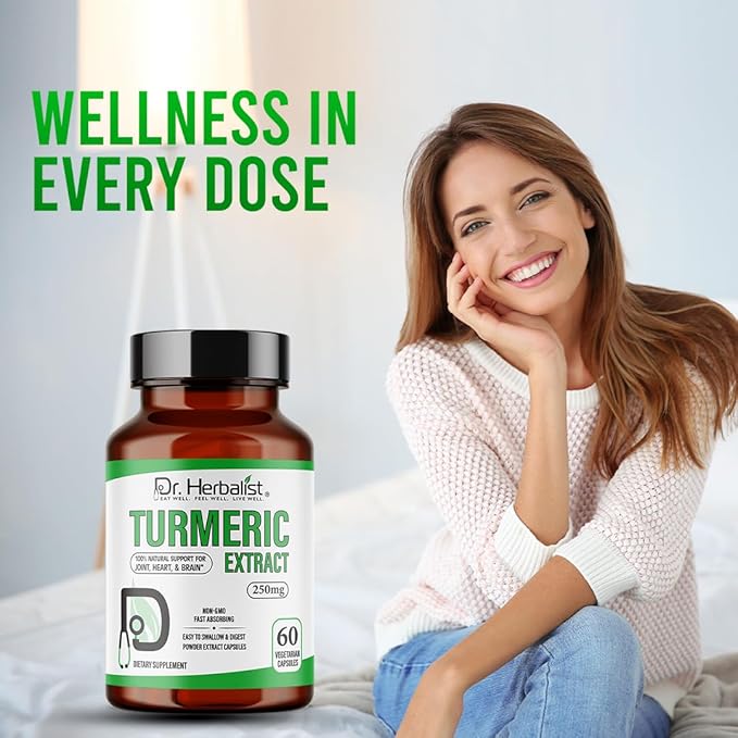 Turmeric Curcumin Root Extract Capsules 250mg 60 Capsules (1 Pack: 60 Capsules)