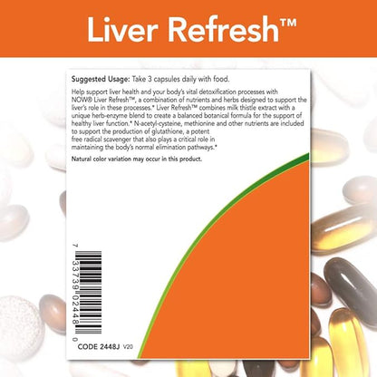 NOW Supplements, Liver Refresh™ with Milk 90 Veg