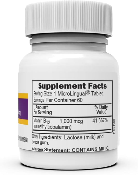 Superior Source No Shot Vitamin B12 1000 mcg, 60 Count, B12, Supports