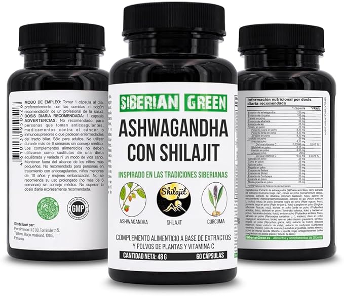 Ashwagandha with Altai Shilajit & Turmeric 60 Capsules