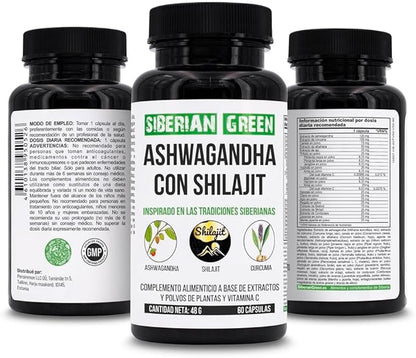 Ashwagandha with Altai Shilajit & Turmeric 60 Capsules