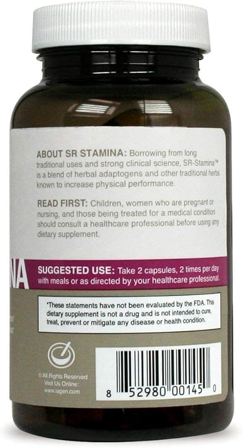 SR Stamina Natural Stress Support Supplement 120 Veg