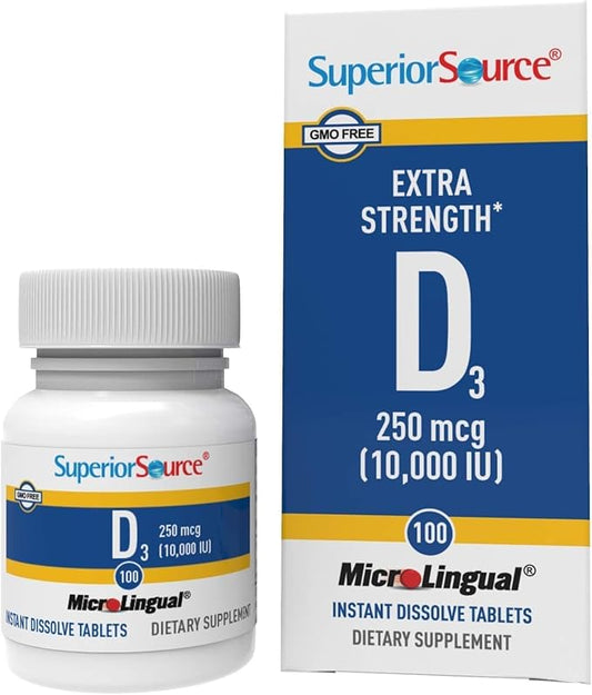 Superior Source Vitamin D3 10000 IU, 100 Count,